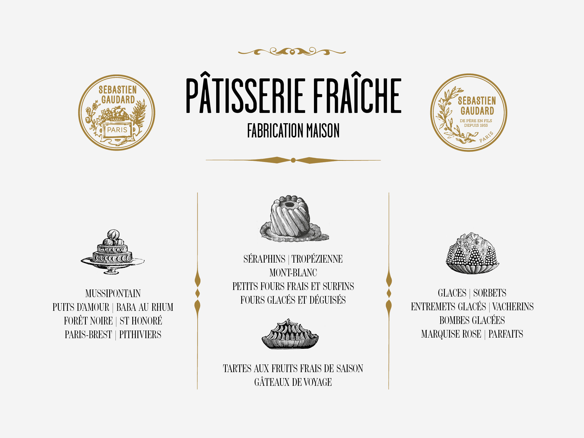 Les pÃ¢tisseries fraiches du patissier SÃ©bastien Gaudard